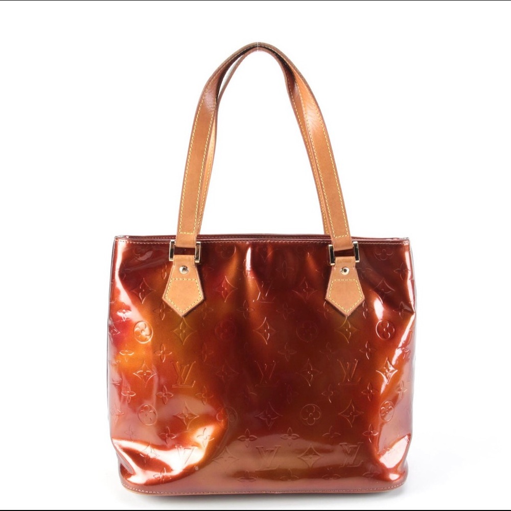 Auth LOUIS VUITTON Monogram HoustonVernis Bag